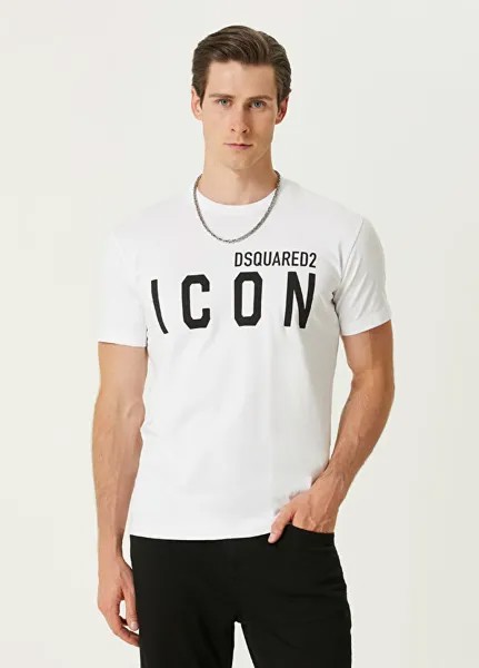 Футболка с логотипом Icon Dsquared2, белый
