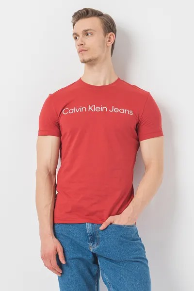 Футболка с логотипом Calvin Klein Jeans, белый