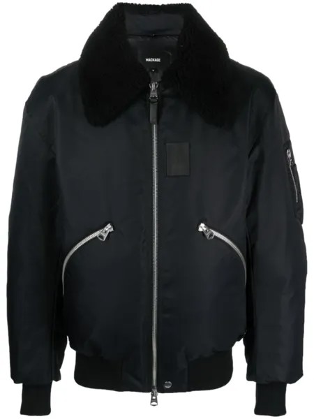 Mackage шерстяной бомбер Leonard, черный