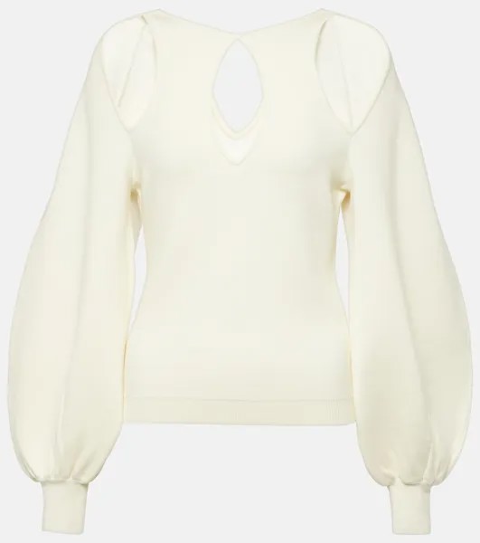 Свитер с вырезами Chloé, белый