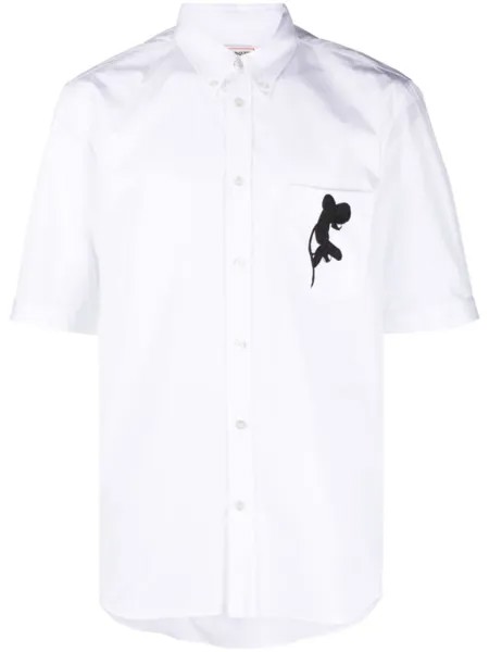 Alexander McQueen рубашка с вышивкой Orchid, белый