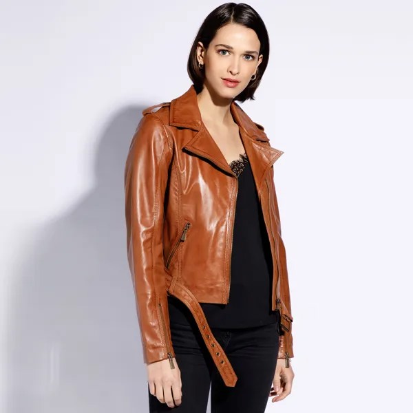 Кожаная куртка Wittchen Stylish leather jacket, woman, коричневый