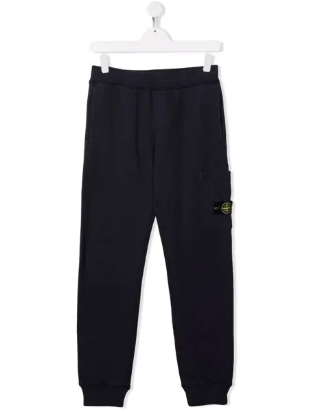 Stone Island Junior спортивные брюки с нашивкой-логотипом