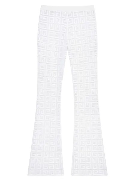 Расклешенные брюки из жаккарда 4G Givenchy, белый