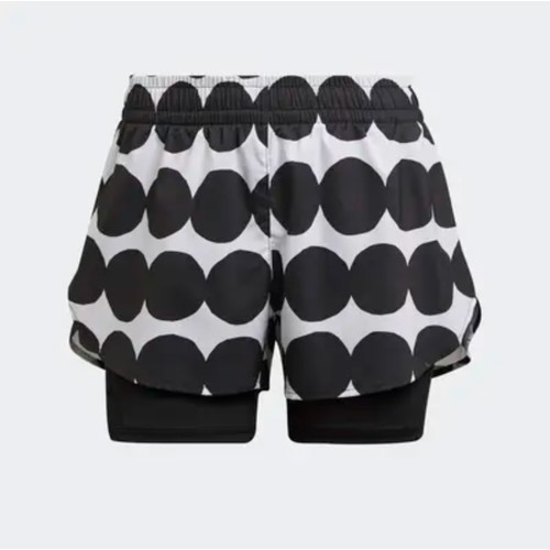 Шорты спортивные adidas ADIDAS MARIMEKKO 2IN1 - SHORTS GU2526, размер XXS, черно-белый