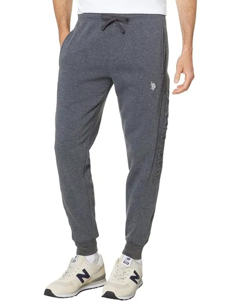 Брюки U.S. POLO ASSN. USPA Embossed Wordmark Jogger, цвет Dark Heather Grey