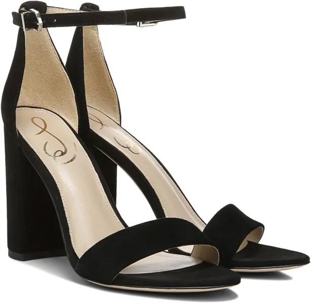 Туфли Sam Edelman Yaro Ankle Strap Sandal Heel, цвет Black Suede