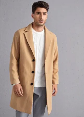 Пальто с лацканами с карманами для мужчины