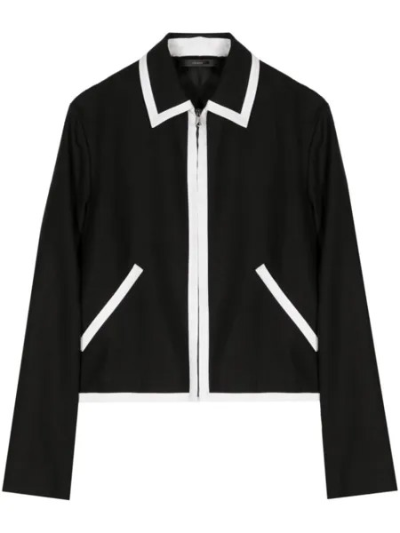 Paul Smith льняной жакет с контрастной отделкой, черный
