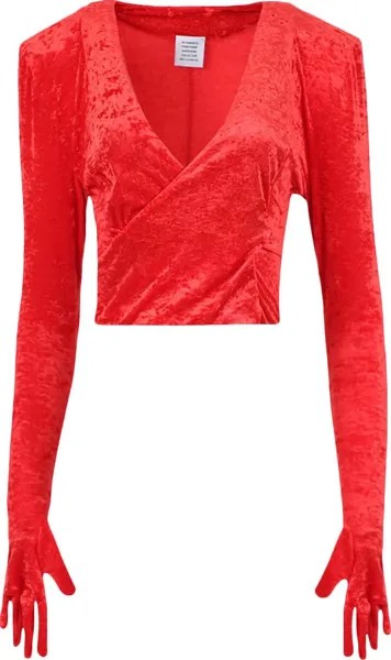 Топ Vetements Velvet Dynasty Top With Gloves 'Red', красный