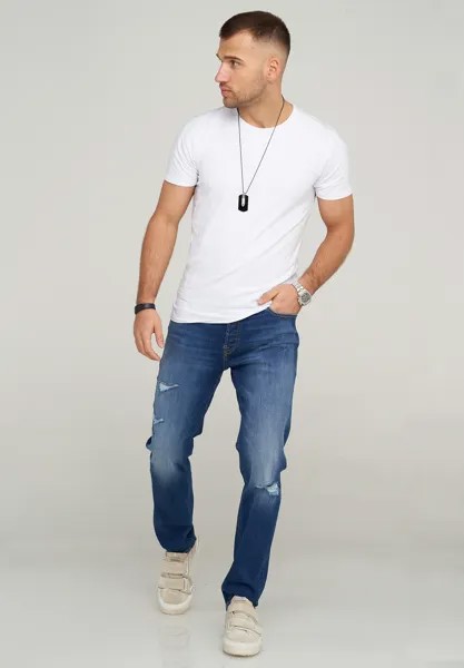 Джинсы Jack & Jones Slim Fit JJITIM JJARIS, цвет Dark Blue Denim