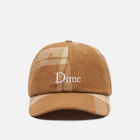 Кепка Dime Dime Classic Logo Plaid, цвет коричневый