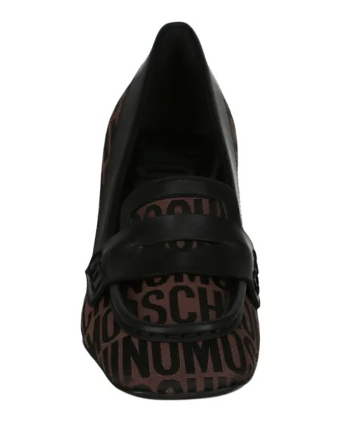 Жаккардовые туфли с логотипом Moschino, коричневый