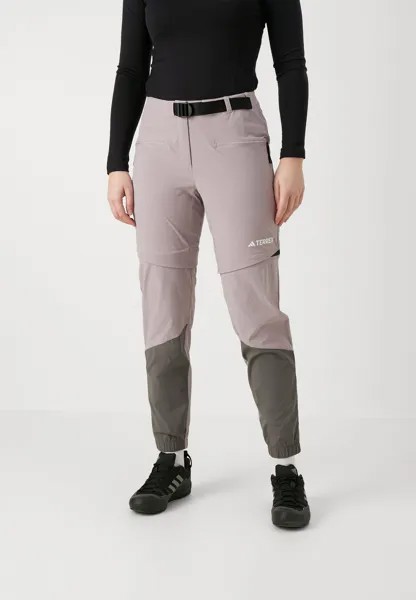 Брюки для активного отдыха UTILITAS HIKING ZIPP OF Adidas Terrex, цвет preloved fig