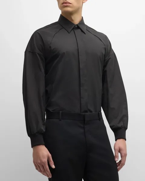 Мужская классическая рубашка с заниженными плечами Alexander McQueen, цвет Black