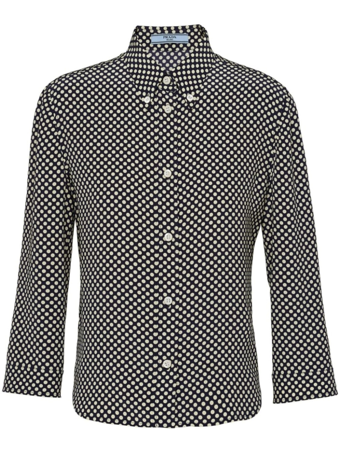 Prada рубашка Marocain в горох, синий