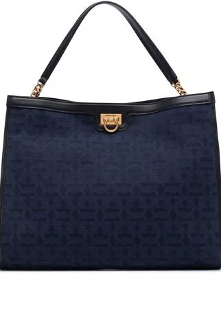 Salvatore Ferragamo джинсовая сумка-тоут Trifolio среднего размера