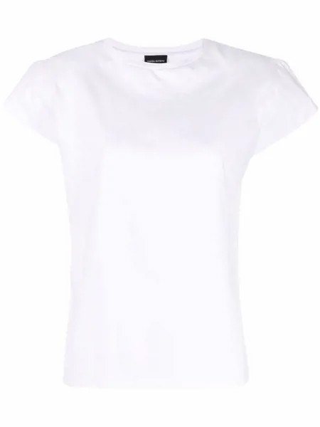 Magda Butrym футболка с объемными плечами и логотипом