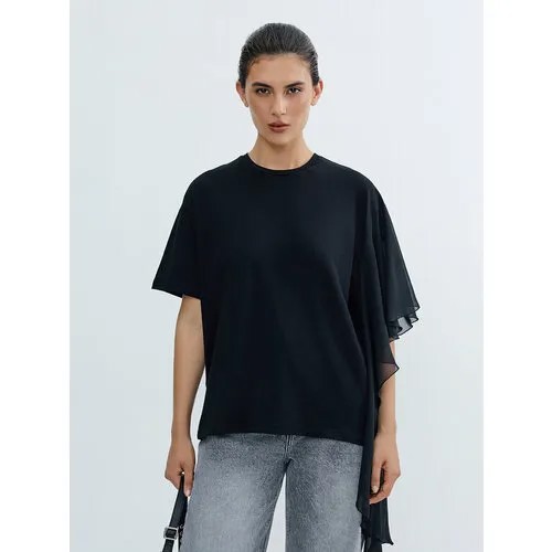 Футболка TOPTOP, размер S, черный