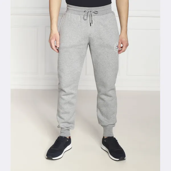Спортивные брюки прямого кроя с флагом и аркой Tommy Hilfiger, серый