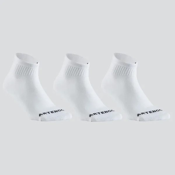 Теннисные носки Mid, 3 шт., 100 рупий, белые ARTENGO, цвет weiss