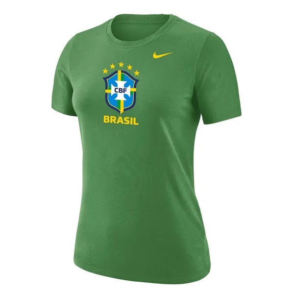 Женская зеленая футболка с гербом клуба сборной Бразилии Nike Nike