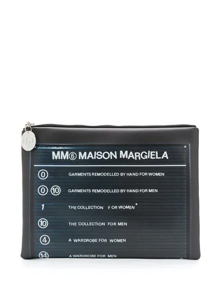 MM6 Maison Margiela клатч с логотипом
