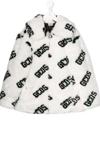 Gcds Kids шуба из искусственного меха с логотипом