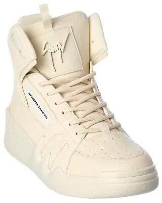 Кожаные кроссовки Giuseppe Zanotti Talon мужские белые 40