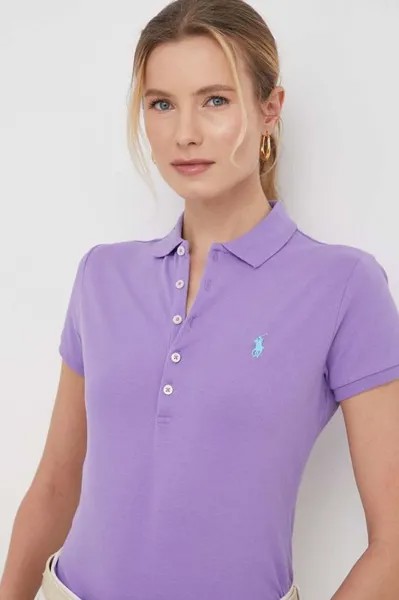 Рубашка поло Polo Ralph Lauren, фиолетовый