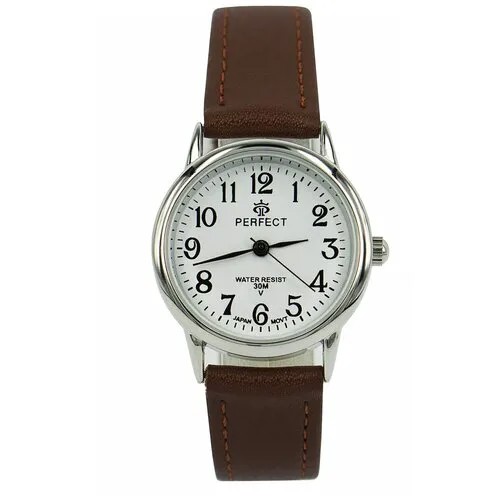 Perfect часы наручные, кварцевые, на батарейке, женские, металлический корпус, кожаный ремень, металлический браслет, с японским механизмом LX017-052-5