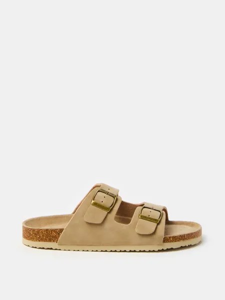 Сандалии с двойным ремешком из замши Ovs, цвет light beige