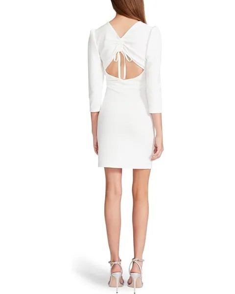 Платье Betsey Johnson Knit Ottoman Cutout Back Mini Dress, белый