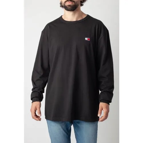 Лонгслив Tommy Jeans, размер S, , черный