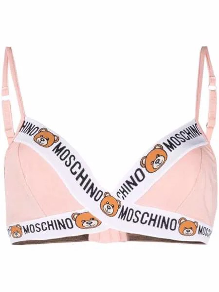 Moschino бюстгальтер-бралетт с логотипом