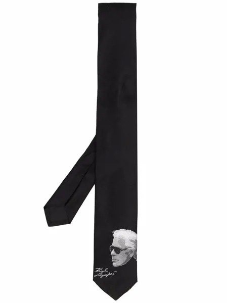 Karl Lagerfeld галстук с фотопринтом