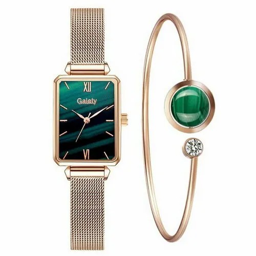 Наручные часы Сима-ленд Подарочный набор 2 в 1 Galety: наручные часы и браслет