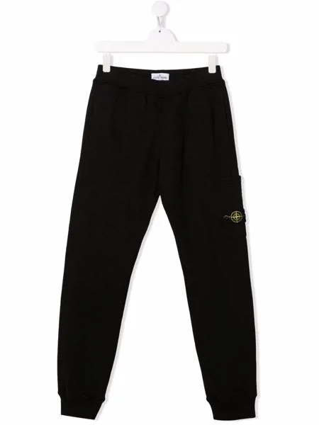 Stone Island Junior спортивные брюки с нашивкой-логотипом