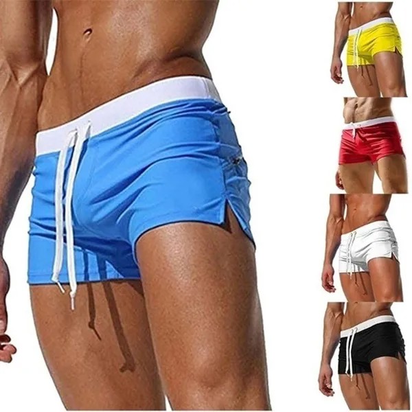 Мужчины Купальники Плавки Спортивная одежда Сексуальные короткие пляжные брюки Мода