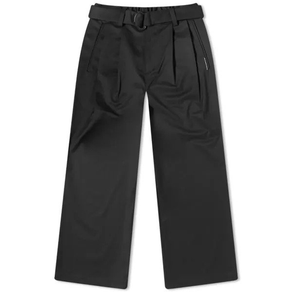 F/Ce. Водонепроницаемые широкие брюки из технической шерсти, черный