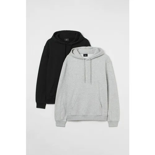 Худи H&M 2 шт., размер XS, серый, черный