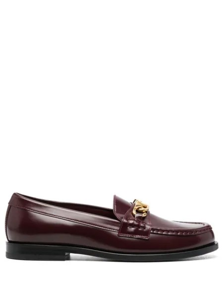Valentino Garavani лоферы с логотипом VLogo Signature, красный