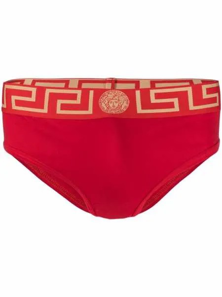 Versace трусы-брифы с узором Greca