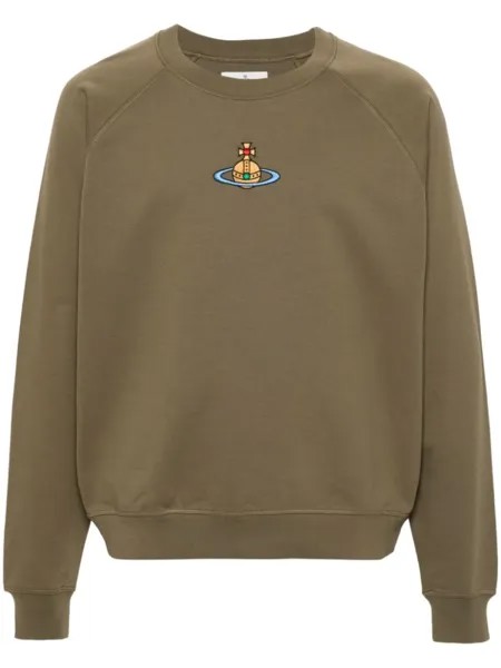 Vivienne Westwood толстовка с вышитым логотипом Orb, зеленый