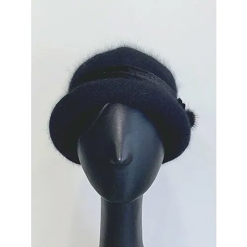 Шляпа котелок STIGLER, демисезон/зима, шерсть, размер 56-58, черный