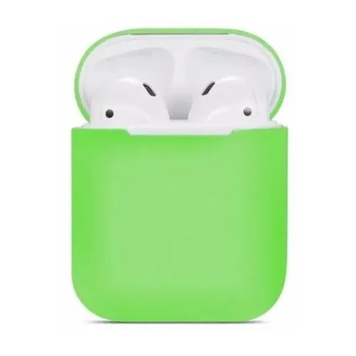 Чехол для наушников AirPods 1 / Airpods 2 Ультратонкий / Матовый чехол для беспроводных наушников (Эпл Аирподс) / Мятный