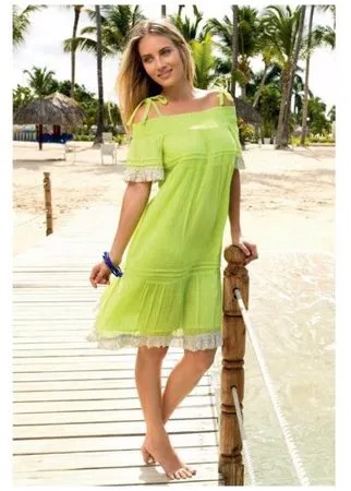 Пляжное платье ICONIQUE, размер S, зеленый