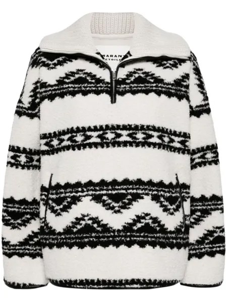 Marant Étoile джемпер Marner с узором вязки интарсия, черный