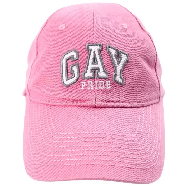 Розовая кепка с вышивкой GAY