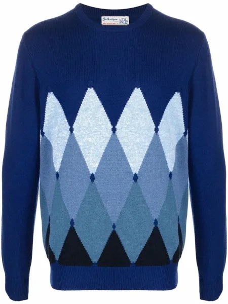 Ballantyne diamond cashmere-knit jumper